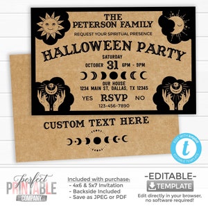 Ouija Spirit Board Invitation, Halloween Party Invitation, Halloween Soiree Invitation, Halloween Invite, Scary Halloween Invitation #1085
