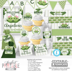 Two Peas In A Pod Baby Shower Decorations Sweet Pea Theme Etsy