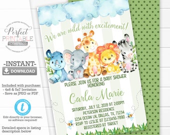 safari invitation etsy safari invites