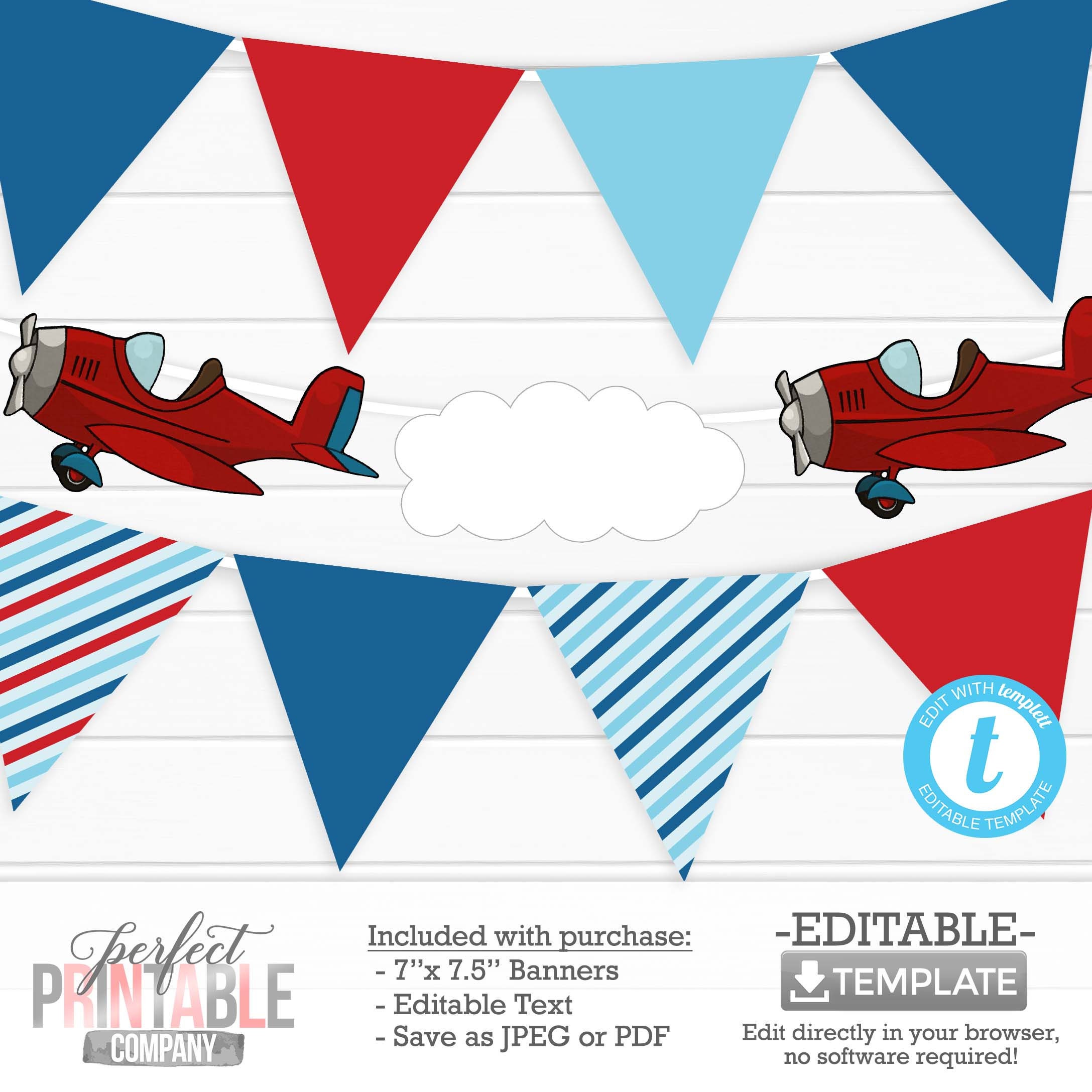 Airplane Welcome Banner Airplane Happy Birthday Banner - Etsy
