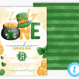 st patricks day birthday party invitation