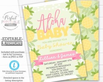 Aloha Baby Shower - Etsy