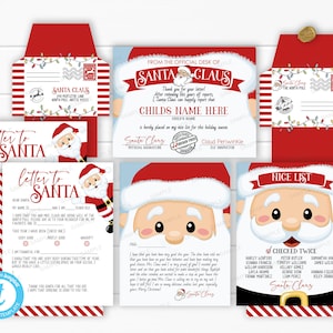 Letter to Santa | Dear Santa Letter | Christmas Wish List | Letter to North Pole | Holiday Wish List | Certificate From Santa Claus #1064