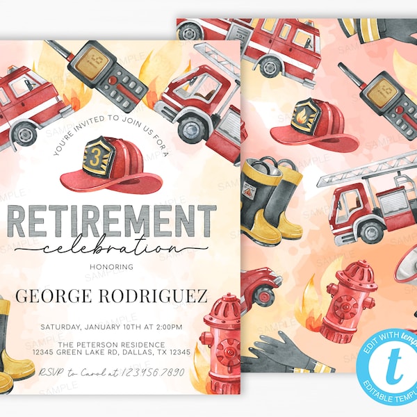 Fireman Retirement - Etsy