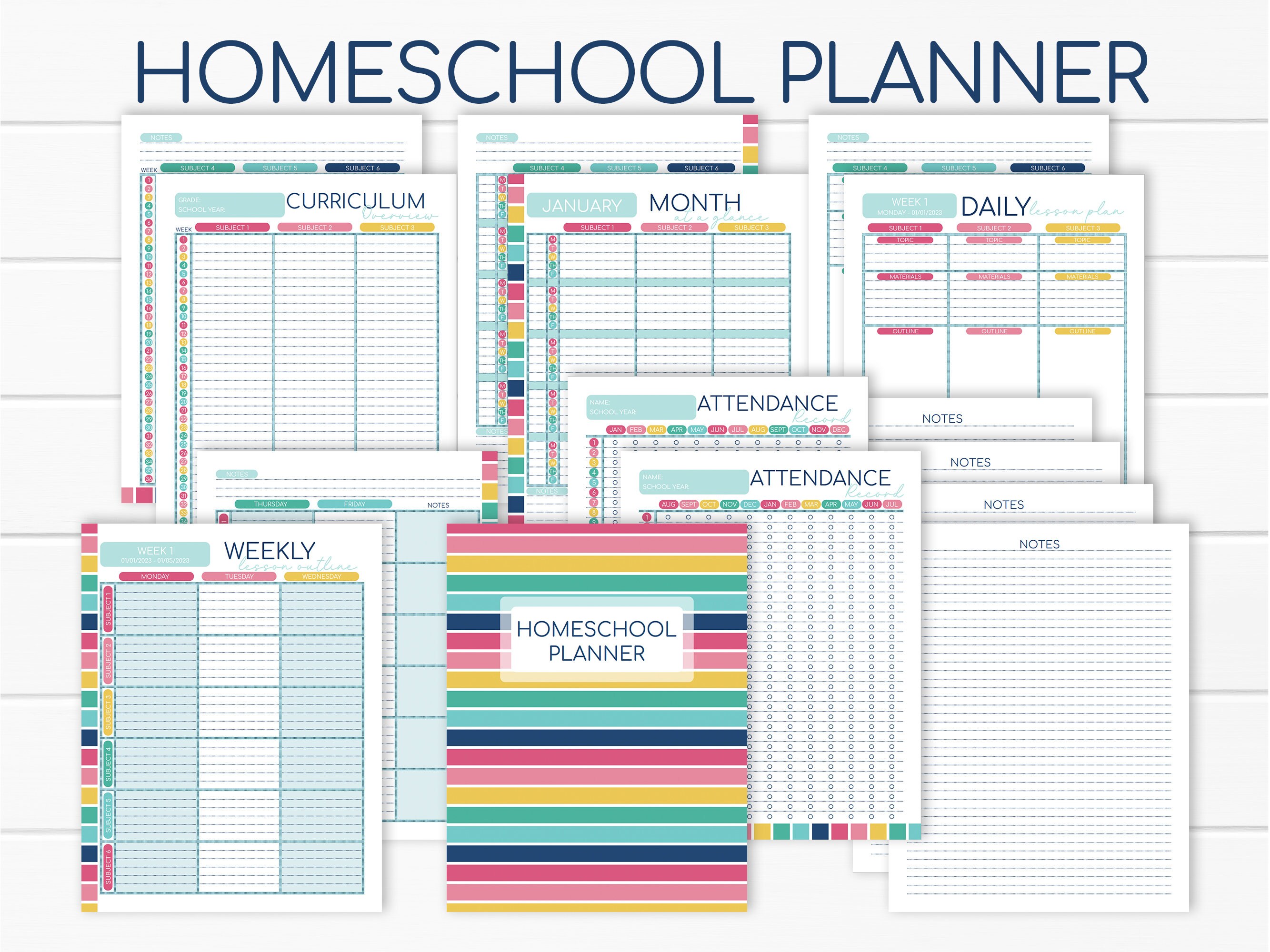 2021-2022 Homeschool Planner & Record Book: A Well Planned