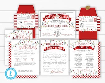 Letter to Santa | Dear Santa Letter | Christmas Wish List | Letter to North Pole | Holiday Wish List | Certificate From Santa Claus #1063