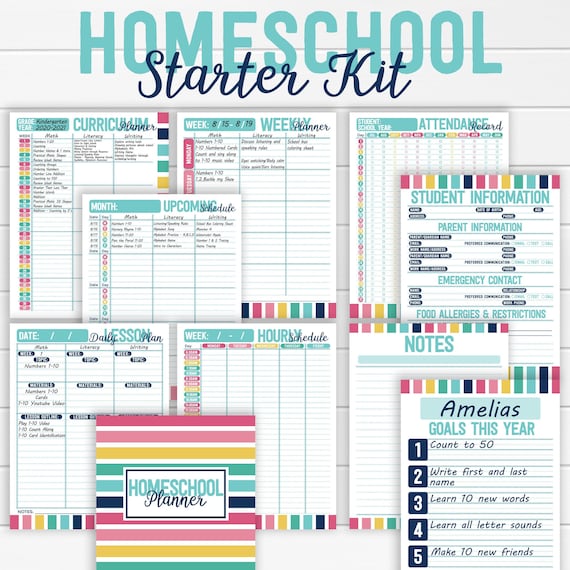 Homeschool Curriculum and Daily Lesson Planner Organizer