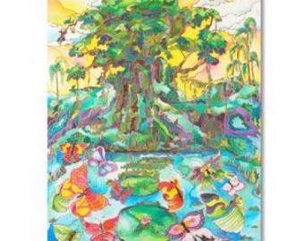 Linnea Pergola! "Butterfly Cove II" Limited Edition Giclee on Canvas, COA