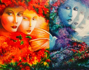 Rina Sutzkever "Morning Glory" Limited serigraph on Paper, Signed W/coa
