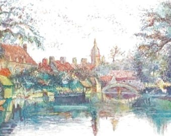 H Claude Pissarro "Silent River"  Framed Limited Edition Lithograph on Paper