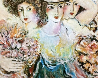 Zamy Steynovitz "Three Women" HS Limited Edition Print : Lithograph on Paper, W/COA