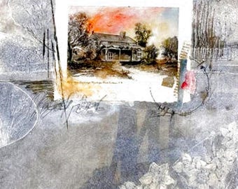 Babak Emanuel "Passages" Original Painting Mixed Media on Paper/Hand Signed/COA