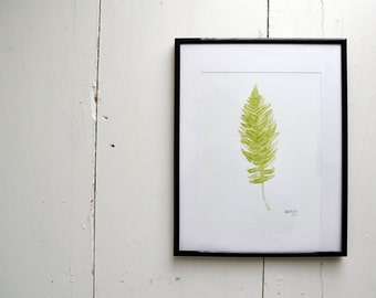 Fern 2 Art Print - watercolor painting, rustic, modern, JPress Designs, original artwork, botanical, watercolor print, nature, simple, decor