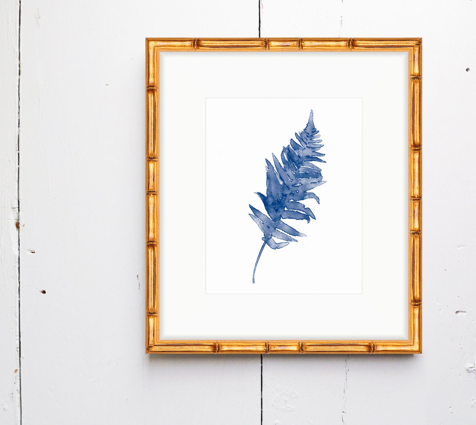 Gold Bamboo Frame Add a Frame to Your Watercolor Print Etsy