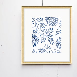 Soft Floral Watercolor Print- SMc. Originals, watercolor painting, rustic, modern, original artwork, watercolor print, simple, pattern print