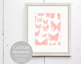 Butterflies Watercolor Print -  SMc. Originals, watercolor painting, nursery decor, nursery art, butterflies, art for child's room, kid art
