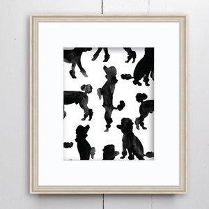 Oodles of Poodles Watercolor Print - SMc. Originals,  watercolor painting, modern, whimsy, nursery decor, nursery art, nursery print, decor