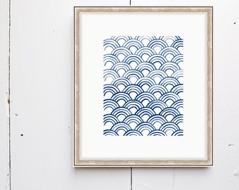 Nagoya Watercolor Print - SMc. Originals, watercolor, rustic, modern, original artwork, series, watercolor print, simple, pattern print