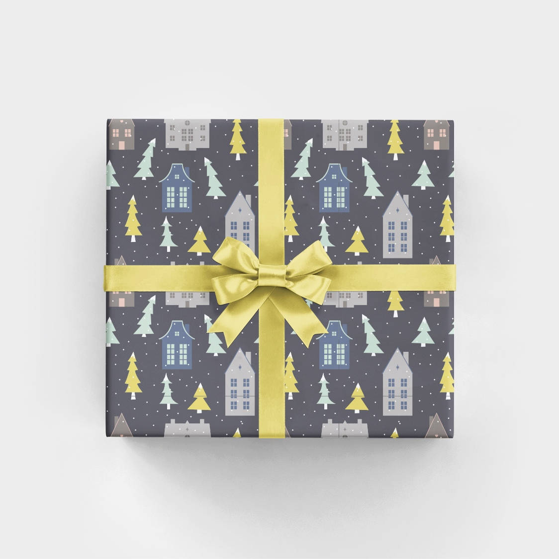 Zinc Houses Gift Wrap 3 Flat Sheets // Scandinavian Etsy