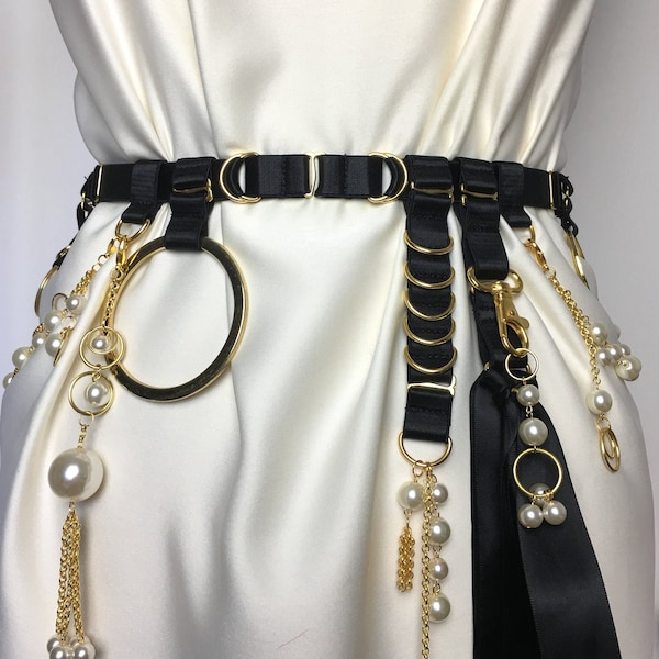 Hera / Satin Elastic Belt / Detachable Details