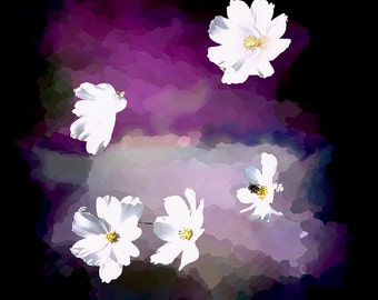 Floating Flowers - greeting card