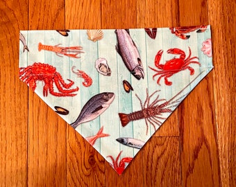 Ocean Creature Thru the Collar Pet/Dog/Cat Bandana