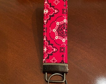 Bandana Fabric Wristlet Key Fob