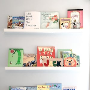 Set of 3 White Ledge Shelves | White Shelf | Nursery Decor | Book Ledge | Book Holder | Photo Ledge | Kids Room Decor | Book Shelf | Shelf