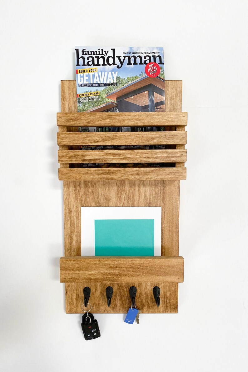 Mail Holder Mail and Key Holder Wall Organizer Entryway Etsy