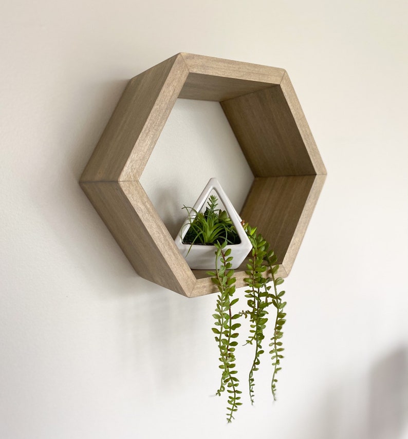 Set of 3 Shelves 5 Deep Hexagon Shelves Etsy