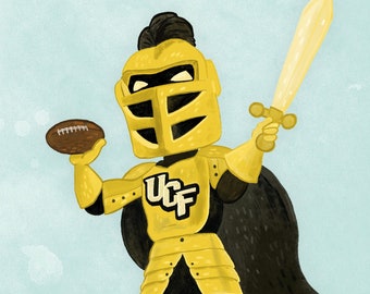 Knightro UCF Football Print