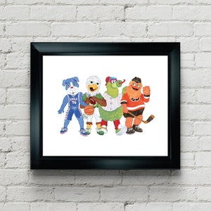 Four Philly Mascots Print