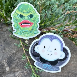Halloween Monster Stickers - 3&quot; Tall Waterproof