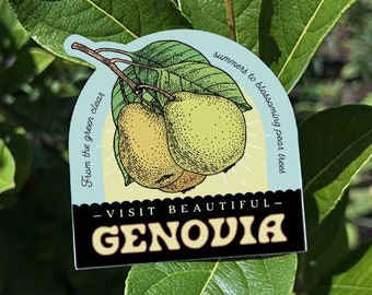 Visit Genovia Waterproof Sticker 3&quot; - Princess Diaries