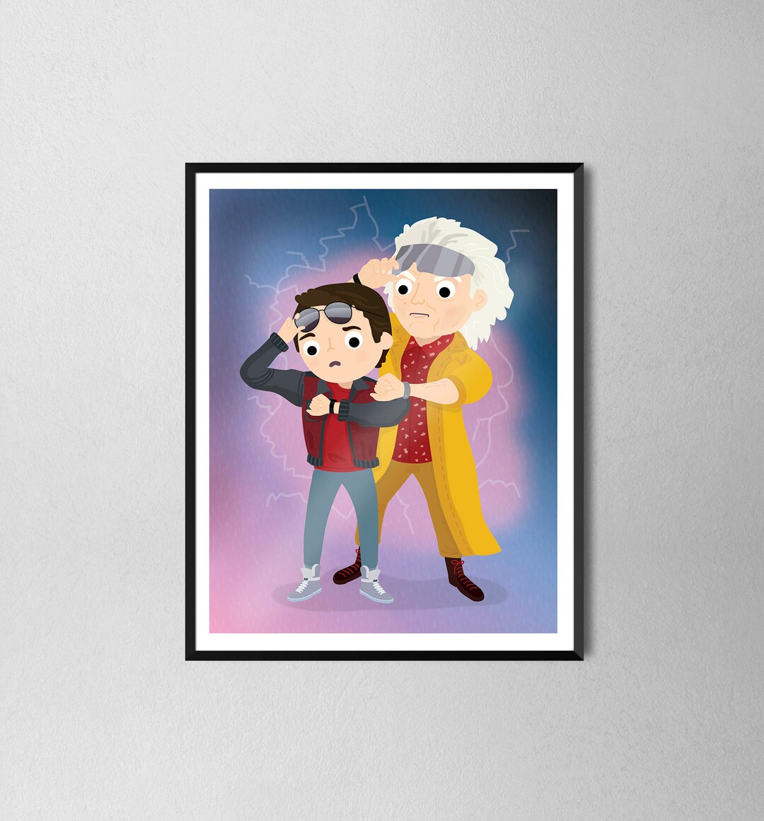Marty And Doc Back To The Future Print Etsy Marty And Doc Back To The Future Print Etsy