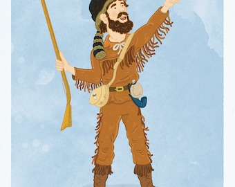 West Virginia Mountaineer Mascot Print