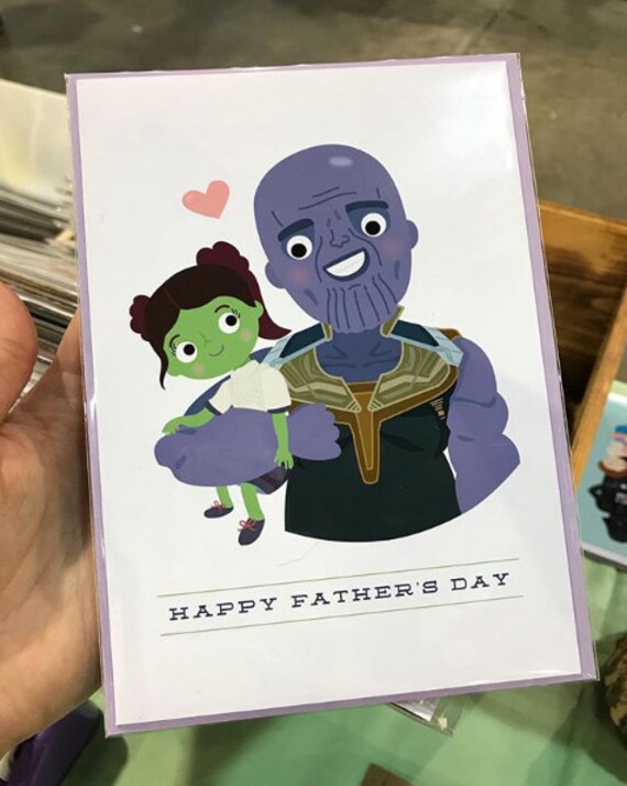 Thanos Father's Day Card | Etsy