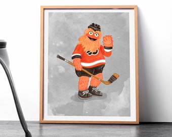 Gritty Philadelphia Mascot Print