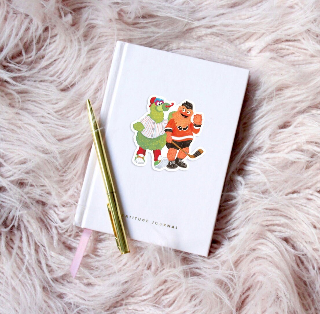 3" Waterproof Sticker - Gritty and Phanatic BFF Philadelphia Mascots