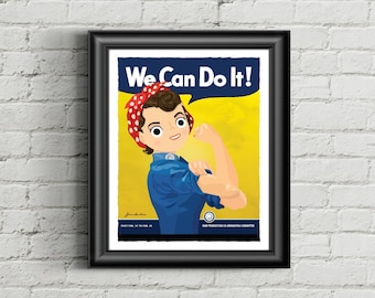 Rosie the Riveter World War II Print