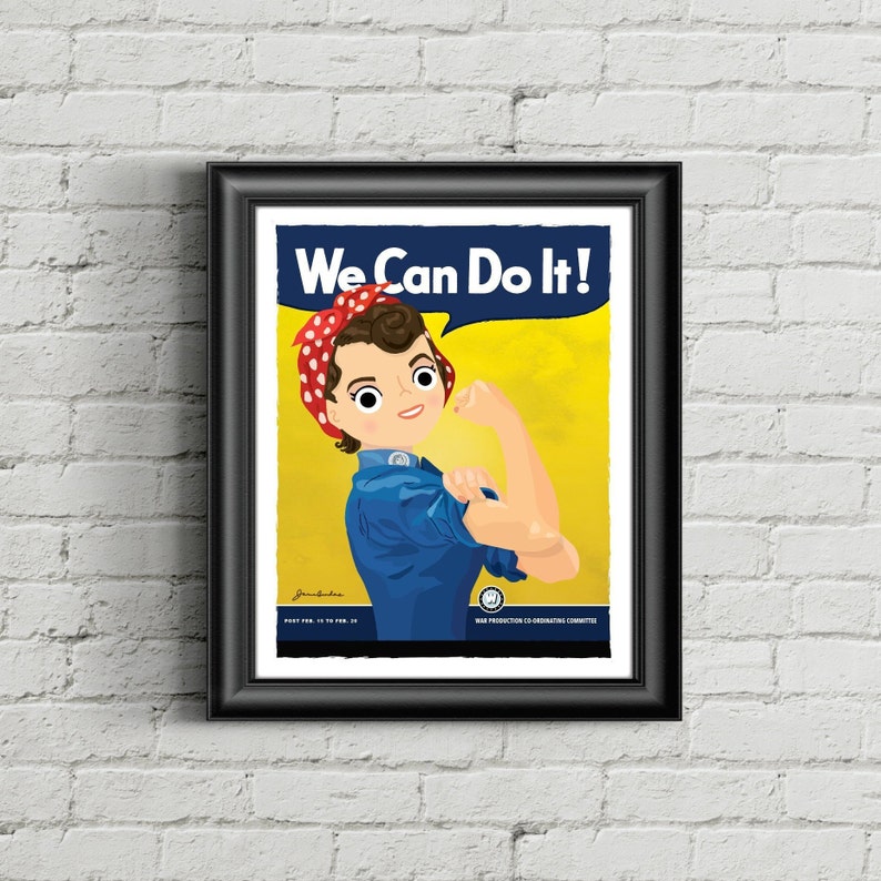 Rosie the Riveter World War II Print Etsy