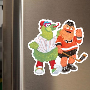 Gritty & Phanatic BFF Car/Fridge Magnet - 3"