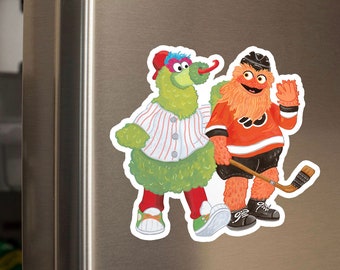 Gritty & Phanatic BFF Car/Fridge Magnet - 3"