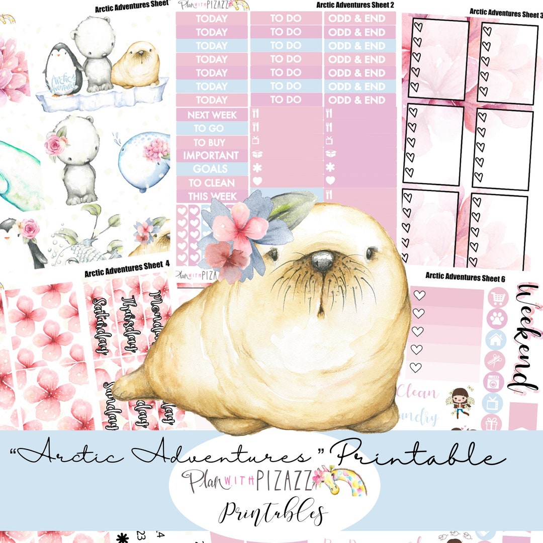 Arctic Adventures//printable Weekly Kit // Printable PDF // - Etsy