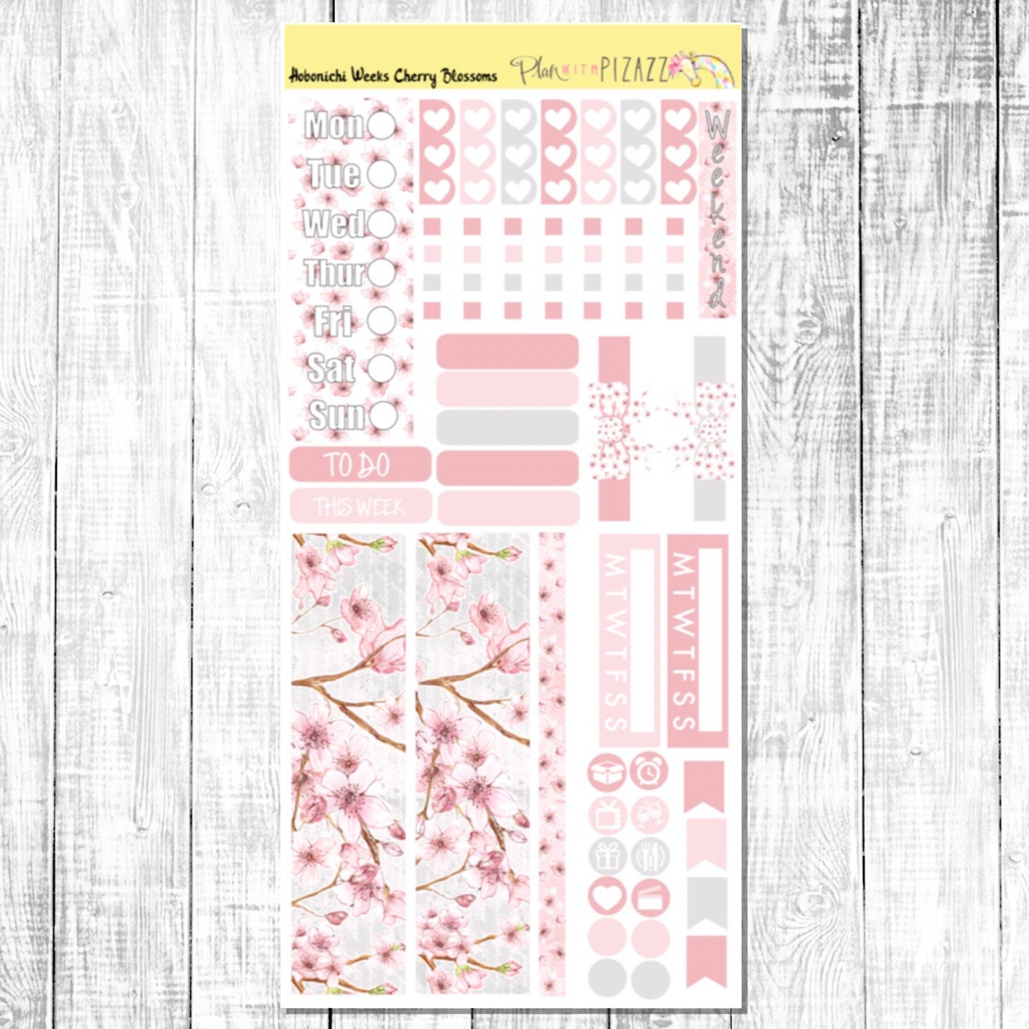 HOBONICHI WEEKS Cherry Blossom Mini Kit Planner Stickers 