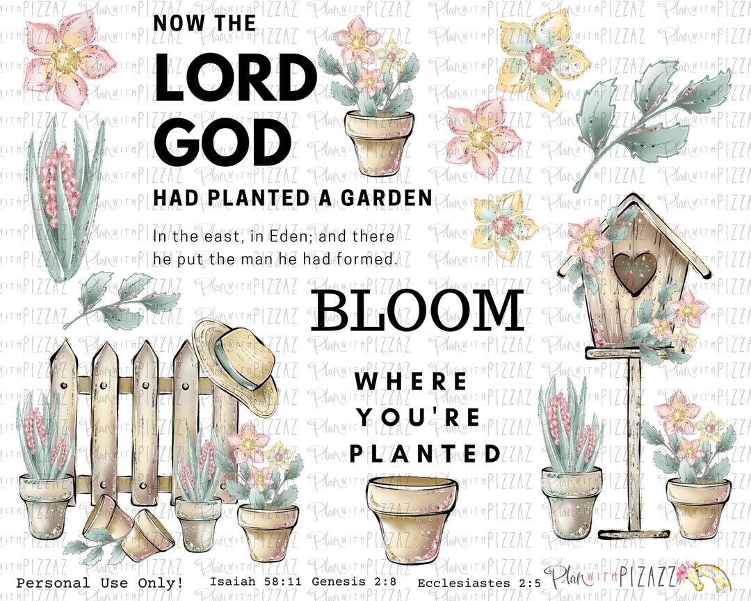 Garden//bible Journal Printable PDF //prayer Journaling Stickers//faith ...