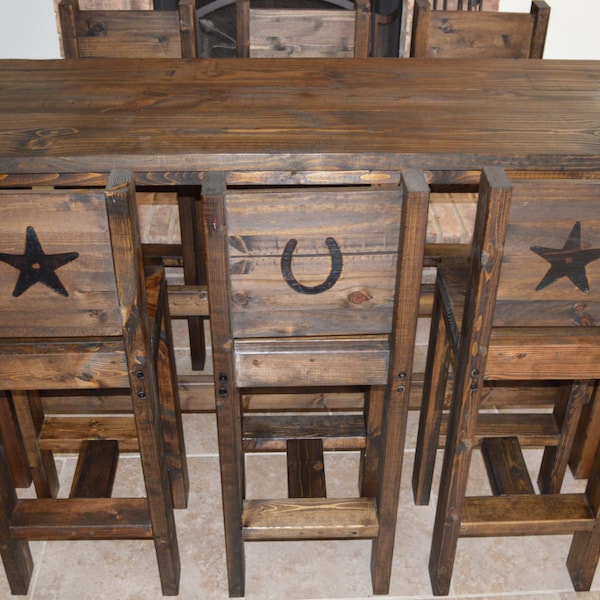 Bar Height Table Etsy