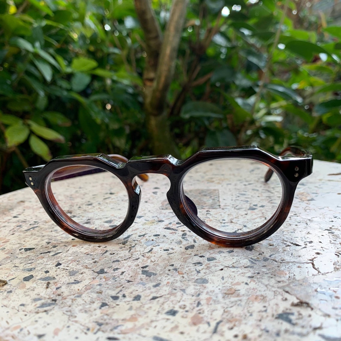 Original 1960s French eyeglasses thick 8 mm crown panto Etsy
