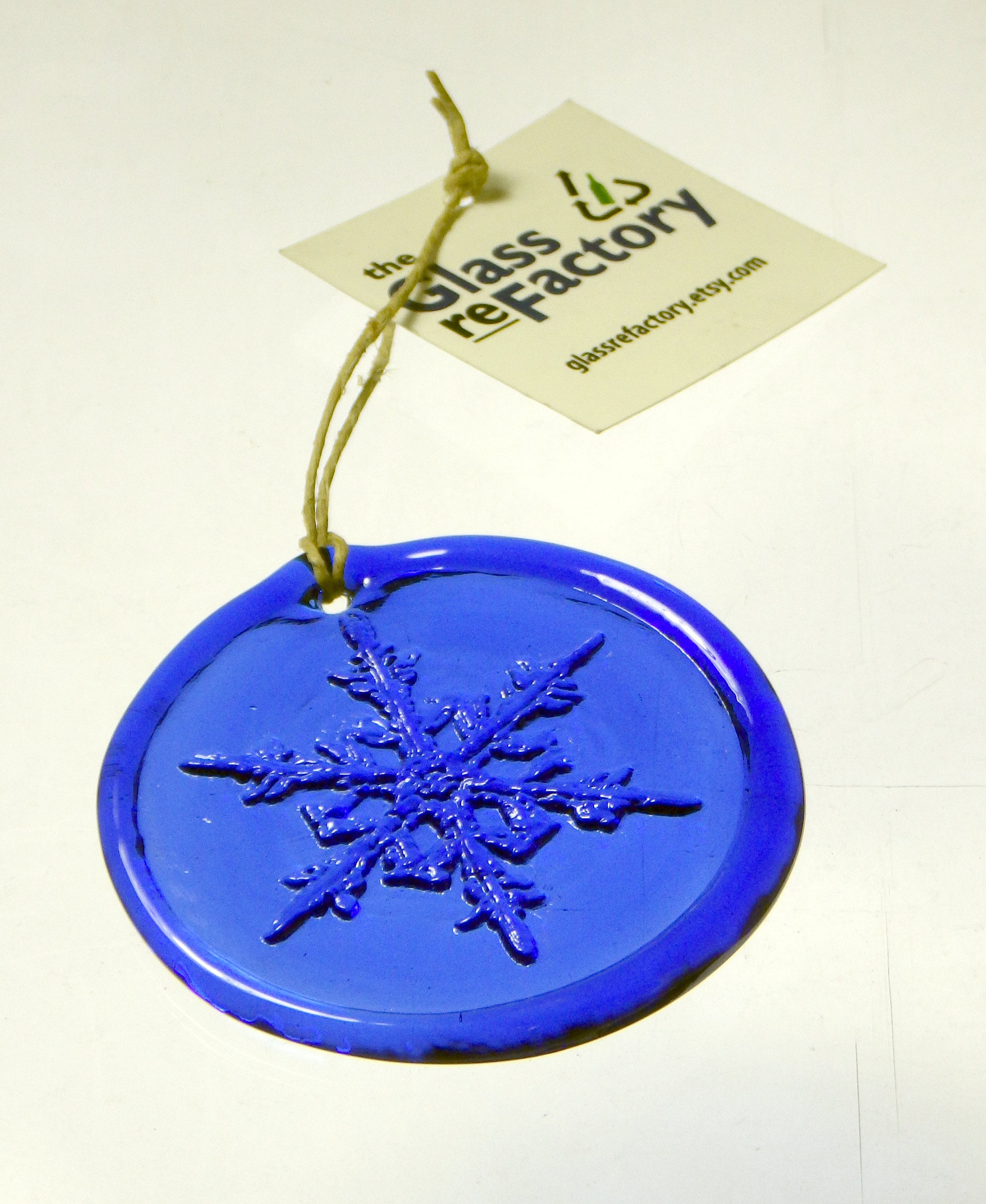 Snowflake Recycled Glass Suncatcher, Snowflake Ornament, Window Art Etsy