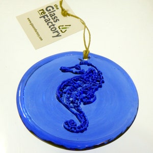 Seahorse recycled bottle suncatcher, window ornament
